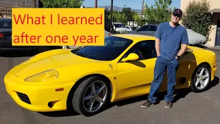 Things I learned owning My Ferrari 360