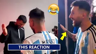 😍Messi's Priceless Reaction To Finding Out That Aguero is Here!