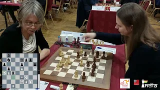 The king was on e2, both smile - GM Pia Cramling v GM Anna Muzychuk | FIDE Grand Swiss 2023 Women