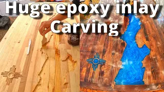 Unique way to carve out an epoxy river: Epoxy table build part 1