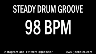 98 BPM - Simple Drum Beat - Backing Drum Track - Practice Tool