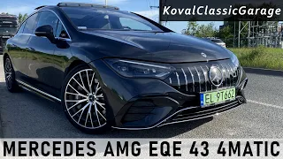 New 2023 MERCEDES AMG EQE 43 4MATIC Exterior, interior, drive, acceleration PL | KovalClassicGarage