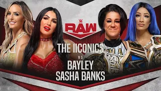 RAW: The IIConics Vs Bayley & Sasha Banks #RAW #WWE #WWE2K20