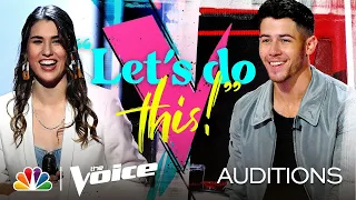 Nick Jonas Fights for Joanna Serenko, Who Sings "All My Loving" - Voice Blind Auditions