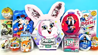 СЮРПРИЗ MIX! ЗАЙЦЫ, LOL Dolls Tiny Toys, Динозавры, Natoons, Маша и Медведь Unboxing Kinder Surprise