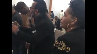 Montrae Tisdale-Johnson and Bishop Carlton Pearson praisebreak