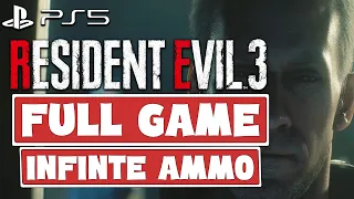 RESIDENT EVIL 3 REMAKE (INFINITE AMMO) PS5 Gameplay Walkthrough FULL GAME - No Commentary