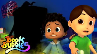 Monster In The Dark | Scary Nursery Rhymes For Kids | Halloween Songs with Boom Buddies