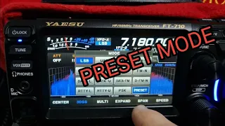 YAESU FT-710 PRESET MODE