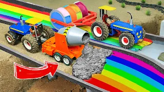 Top diy tractor making mini Concrete bridge #22 | diy tractor | water pump | @KeepVilla|DongAnh mini