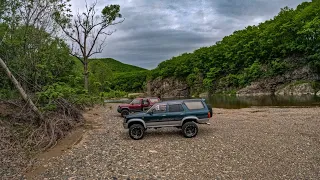 река Тигровая 🐯 Приморский край. Toyota Hilux Surf 130