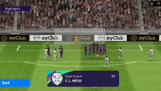 Messi's free kick against Valencia recreated in Pes 2021