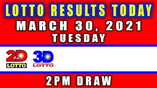 PCSO Lotto Result Today | March 30, 2021 | 2pm Draw