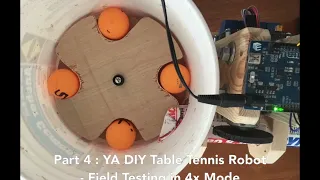 Part 4 : YA DIY Table Tennis Ping Pong Robot - Closed-Loop Field Test in 4x Mode