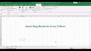 How to Insert Page Break by Every X Rows for Printing in Excel