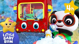 This is The Way We Wash the Bus ⭐ Four Hours of Nursery Rhymes by LittleBabyBum