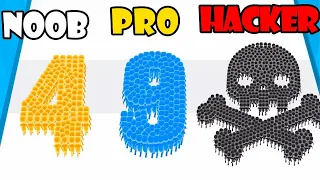 NOOB vs PRO vs HACKER - Crowd Number 3D