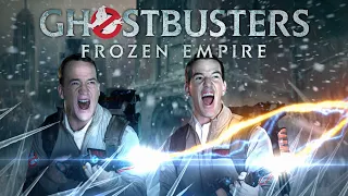 Peyton & Eli Manning Fight Ghosts in Quarter Zips | Ghostbusters: Frozen Empire
