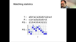 Suffix trees: matching statistics
