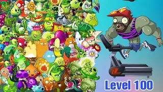 PVZ2 Z-Mech level 100 vs Cardio Zombie vs All Plants level 200 | PVZ2 MK