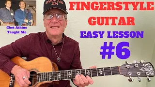 How to Play  Fingerstyle Easy Lesson 6 - Hammer-on Pull-offs Passing Notes