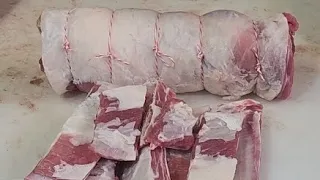 Butchering Lamb Flap/Breast ( Rolled Roast & Spare Ribs)