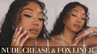 Neutral Cut Crease + Fox Eye Makeup Look