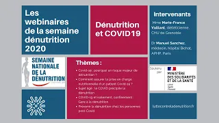 Webinaire semaine dénutrition 2020 : Covid 19 et Dénutrition