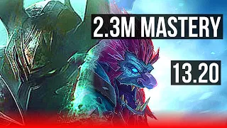 MORDEKAISER vs TRUNDLE (TOP) | 2.3M mastery, 10/2/7, Godlike | EUW Diamond | 13.20