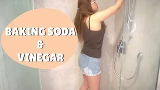 BATHROOM CLEANING USING BAKING SODA AND VINEGAR ONLY | BAKING SODA AND VINEGAR CLEANING HACK