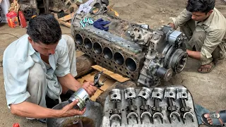 Rebuilding Old Bedford Truck Seized Diesel Engine || Restore and Repair 6 Cylinder Diesel Engine