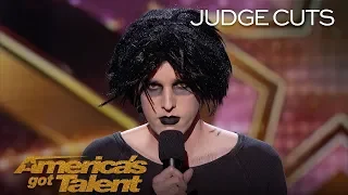 Oliver Graves: Gothic Comic Hilariously Describes His Life - America's Got Talent 2018