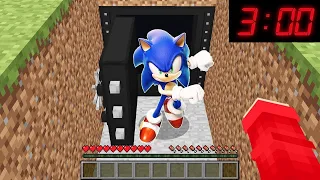 Ich finde SONIC GEHEIM VERSTECK um 3 UHR NACHTS in MINECRAFT