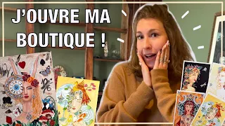 Vlog n° 51 I J'OUVRE MA PREMIÈRE BOUTIQUE en ligne ! Présentation des œuvres à vendre