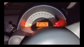 Smart ForTwo 450 flashing dash fuel and temperature lights, investigation.