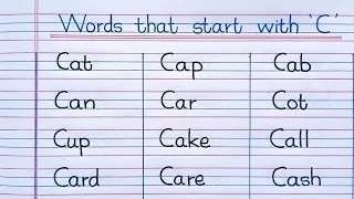 100 Words That Start With ' C '| ' C ' Letter Words|