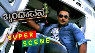 Darshan Sakkath Entry Kannada Scene | Kannada Scenes | Brundavana Kannada Movie