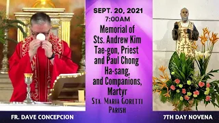 Sept. 20, 2021 | Rosary, 7th Day Novena to Padre Pio and 7:00am Holy Mass