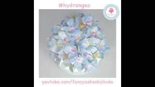 How to make Wired Hydrangea Sugar Flowers Step by Step Tutorial - Gumpaste Fondant