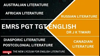 EMRS PGT/TGT ENGLISH CLASS 19 I WORLD  LITERATURE  MCQS II NTA-NET DSSSB UP PGT NVS ASST PROFESSOR