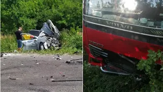 жуткое дтп в Воронежской области 19.07.2021г- столкнулись Лада Веста и Volvo. погибли трое человек.