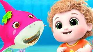 Baby Shark doo doo doo | Blue Fish Nursery Rhymes & Kids songs | 4K Videos 2024