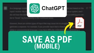 How to Save ChatGPT Conversation as PDF in Mobile