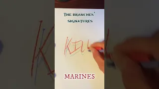 The Military Branches’ Signatures #marinecorps #army #navy #airforce