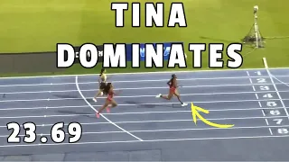 TINA CLAYTON DEFEATS BRIANA WILLIAMS 200M @ VELOCITY FEST 2023