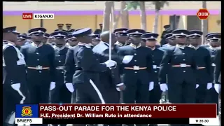 Kenya Police Pass-Out Parade; President Ruto inspects guard of honor at Kiganjo