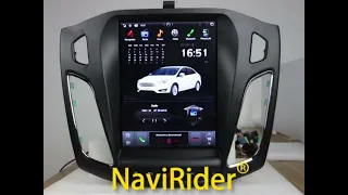 Tesla Screen For Ford Focus Mk 3 2011 - 2019 Car Radio Multimedia Stereo Video Player GPS Carplay