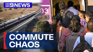 Commute chaos as Melbourne’s public transport system fails | 9 News Australia