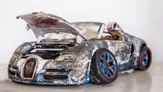 Bugatti Veyron 1/18 Restoration Abandoned Model Car