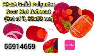 IVAZA Solid Polyester Door Mat Bathmat (Set of 5, 33x53 cm)meesho #shorts #lootboxhennasallinone
